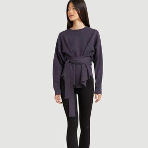 Modern Citizen Nara Sweater - Navy Tie-Front Sweater